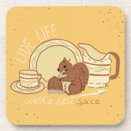 Lebe Lebendig mit Spice Coasters Getränkeuntersetzer