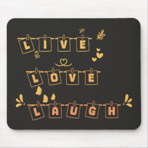 Lebe Liebe Lache Cute Notedry Mauspad