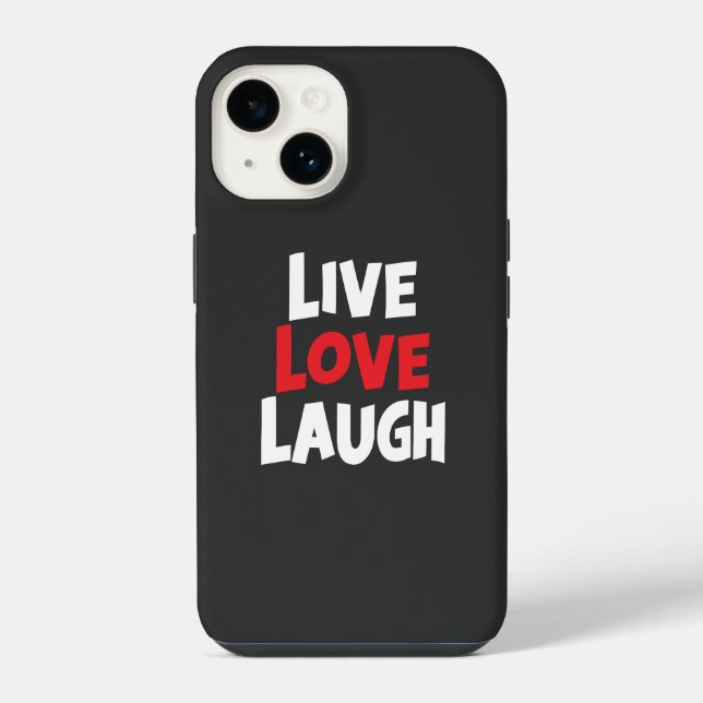Lebe Liebe Lache iPhone Hülle (Rückseite)
