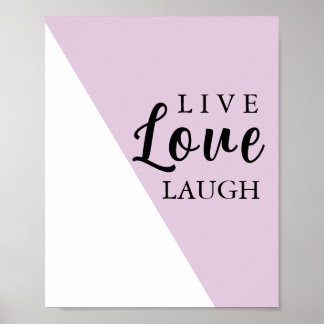 Lebe Liebe Lache Motivierende Typografie Poster