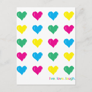 Lebe. Liebe. Lachen. Postkarte