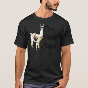 Lebe Liebe Lama Weiß Frauen Lama Tierliebe 1 T-Shirt