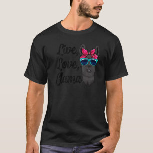 Lebe Liebe Lama Weiß Frauen Lama Tierliebe 1 T-Shirt