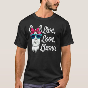 Lebe Liebe Lama Weiß Frauen Lama Tierliebe 5 T-Shirt