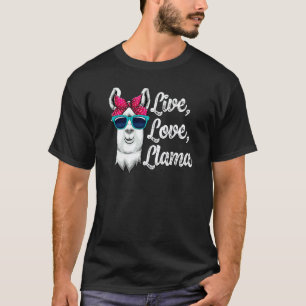 Lebe Liebe Lama Weiß Frauen Lama Tierliebe 5 T-Shirt