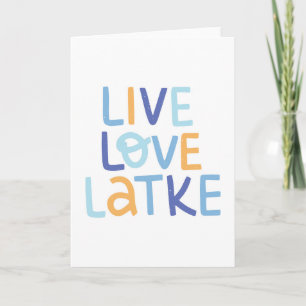 Lebe Liebe Latke Chanukka-Design Karte