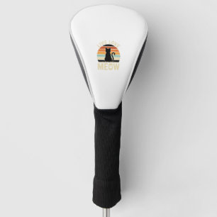 Lebe Liebe Miau Vintage-Katze Sonnenuntergang Desi Golf Headcover