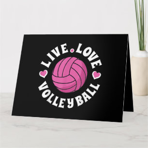 Lebe Liebe Volleyball Für Frauen Mädchen Volleybal Karte
