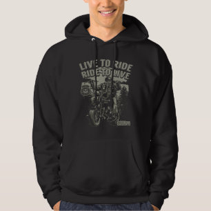 Lebe um zu fahren, fahre um zu leben Motorrad Hoodie