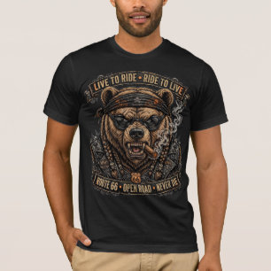 Lebe um zu fahren, Fahre um zu leben, Route 66 Bik T-Shirt