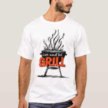 Lebe und lass grillen Lustige BBQ-Spruch