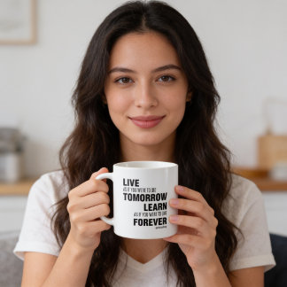 Lebe und Lerne – Mahatma Gandhi  Kaffeetasse