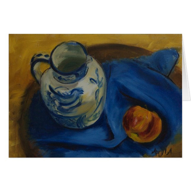 Leben 0072-Still mit Krug u. Apple (Vorderseite (Horizontal))