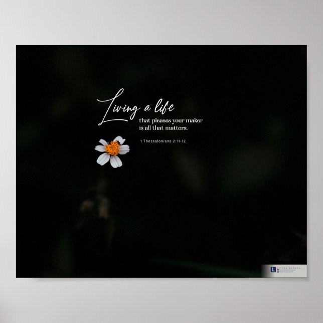 Leben a Leben (1 Thessaloniker 2:11-12) Poster (Vorne)