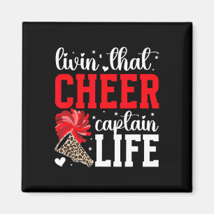 Leben als Cheer Captain Leben Cheerleading Kapitän Magnet