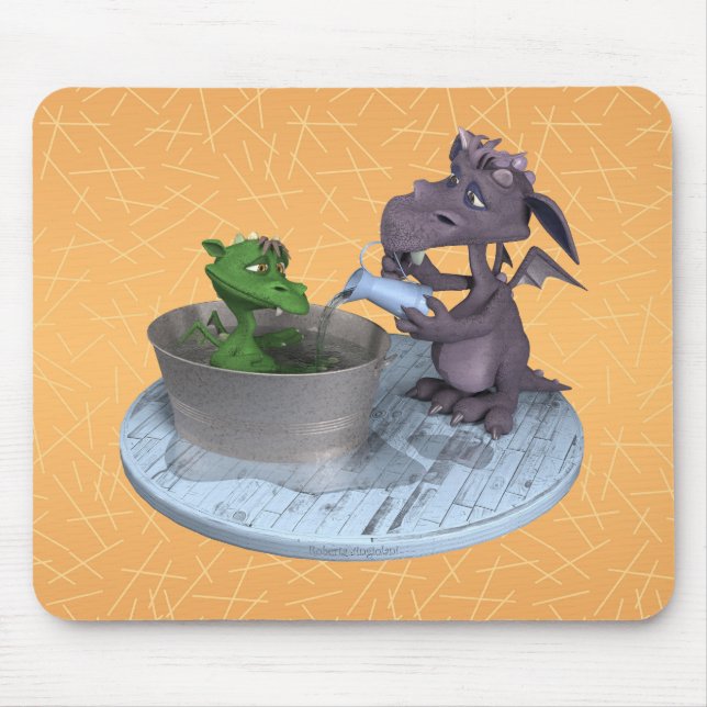 Leben als kleiner Drache: Badzeit Mousepad (Vorne)