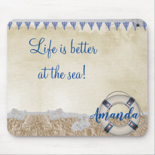 Leben am Sand Mousepad