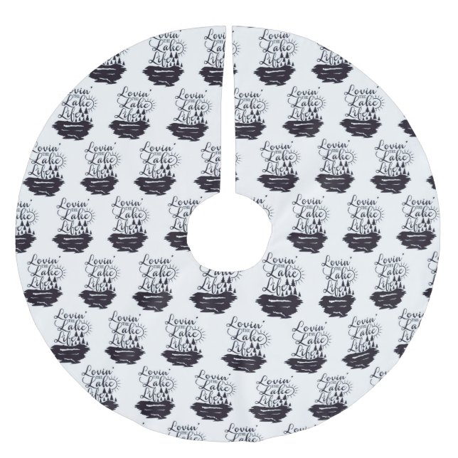 **LEBEN AM SEE** POLYESTER WEIHNACHTSBAUMDECKE (Vorderseite)