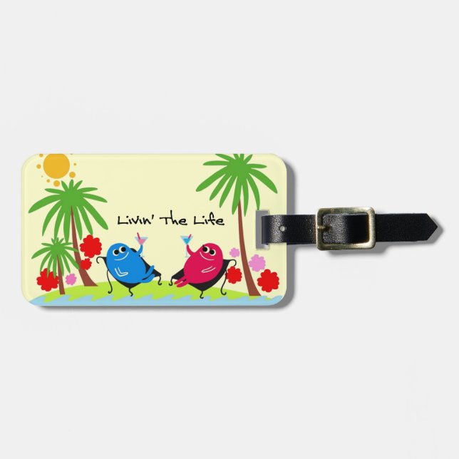 Leben am Strand Gepäckanhänger (Vorderseite horizontal)