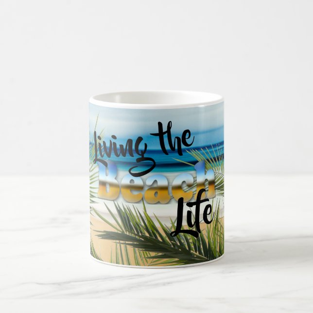 Leben am Strand Kaffeetasse (Mittel)