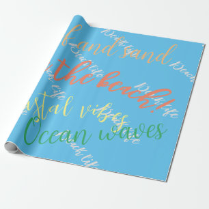 Leben am Strand, Skript, Meereswellen Geschenkpapier