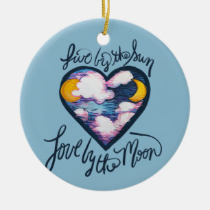 Leben an der Sonne Liebe am Mondsommer und träumen Keramik Ornament