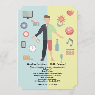 Leben-Änderungs-Ruhestands-Party Einladung