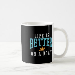 Leben auf Boot ist besser Lustige Segler-Crew Männ Kaffeetasse