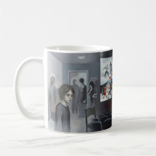 Leben auf dem Mars? — Einsames Mädchen Surrealer K Kaffeetasse