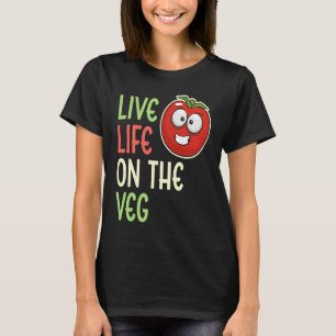 Leben auf dem Veg Gemüsepflanze Tomate Veganes Leb T-Shirt