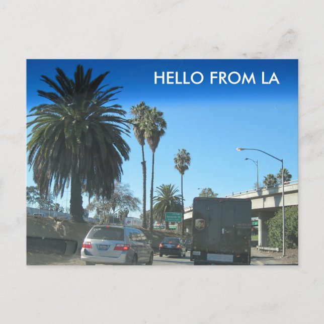 Leben auf der Autobahn Los Angeles Postkarte (Vorderseite)