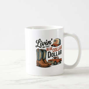 Leben auf diesem Blaukragen-Dollar patriotischer C Kaffeetasse