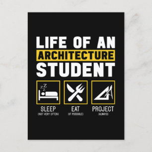 Leben auf einem Architekten-Architekturjob Feiertagspostkarte