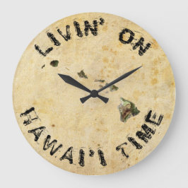 LEBEN AUF HAWAIIAN TIME GROSS CLOCK GROßE WANDUHR