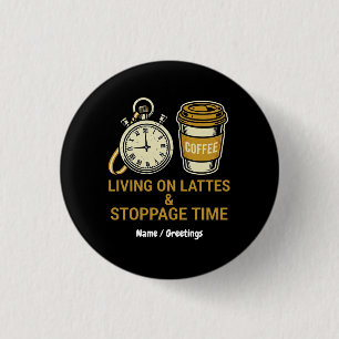 Leben auf Lattes und Nachspielzeit Lustige Fußball Button