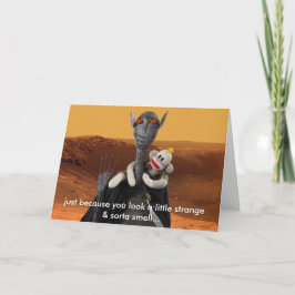 Leben auf Mars horiz Geburtstag Karte