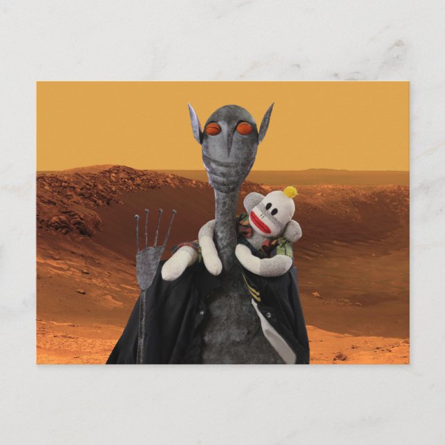 Leben auf Mars Postkarte (Vorderseite)