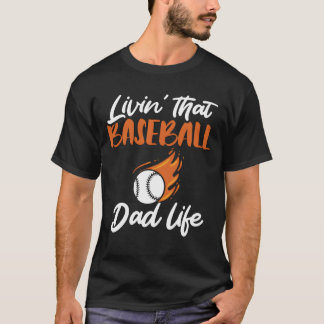 Leben Baseball Vater Leben Sport Vatertag Familie T-Shirt