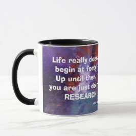 LEBEN BEGINNT AUF VIERZIG KAFFEE TASSE