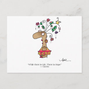 LEBEN BEGINNT LEBEN! Postkarte bis April McCallum