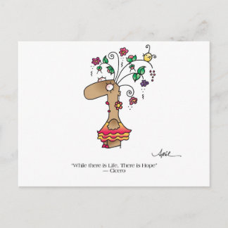 LEBEN BEGINNT LEBEN! Postkarte bis April McCallum