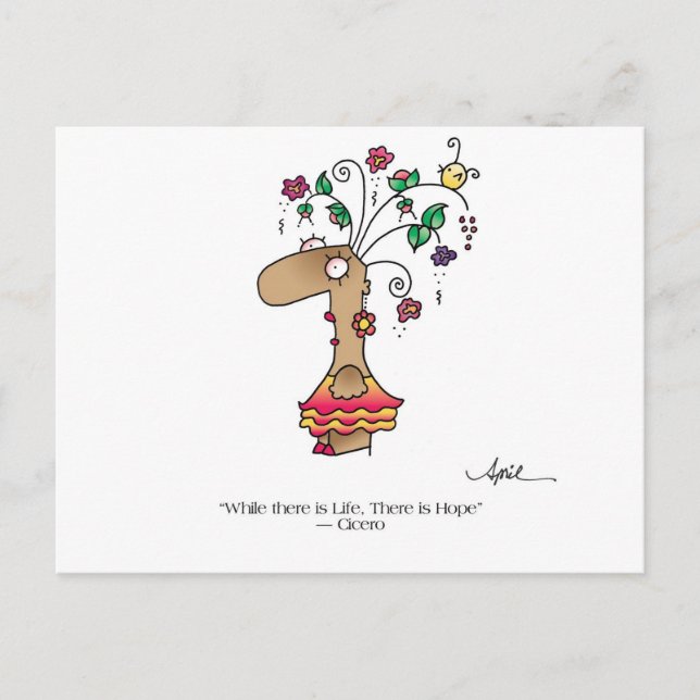 LEBEN BEGINNT LEBEN! Postkarte bis April McCallum (Vorderseite)