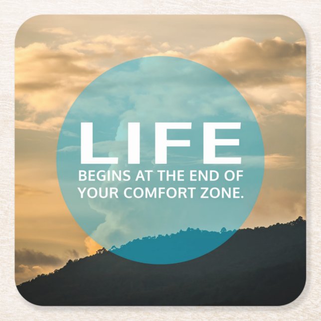 Leben beginnt rechteckiger pappuntersetzer (Vorderseite)