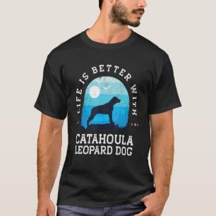 Leben besser Catahoula Leopard Hund Vintage Blauer T-Shirt
