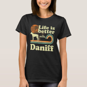 Leben besser Daniff Vintage Hundemama Vater T-Shirt