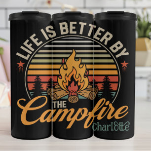 Leben besser: Lagerfeuer-Glanz, Outdoor-Frieden Thermosbecher