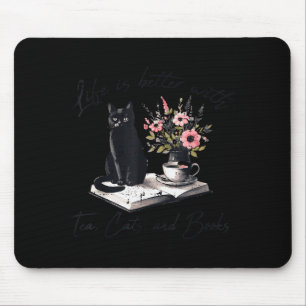 Leben besser mit 2 Katzen Bücher Kätzchen Kitty Fr Mousepad