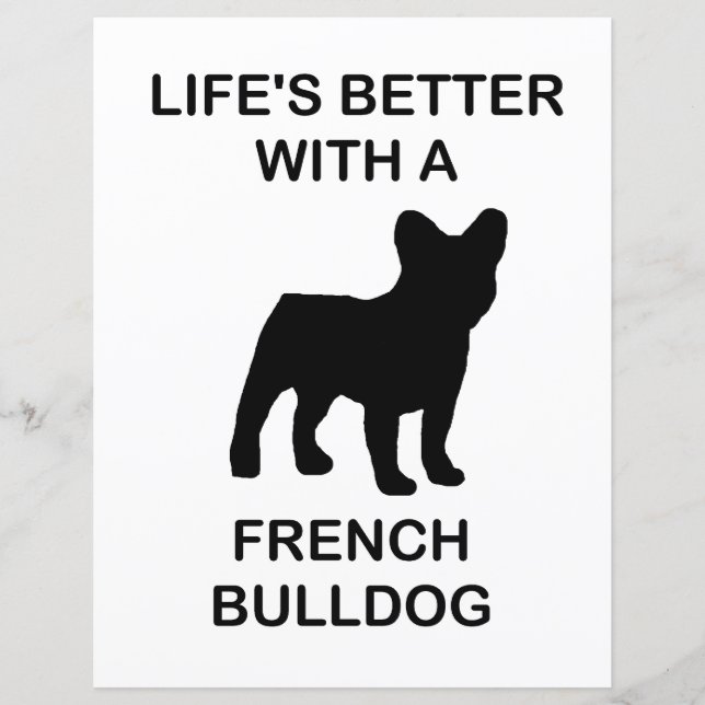 Leben besser mit französischem Bulldogbuch (Vorderseite)