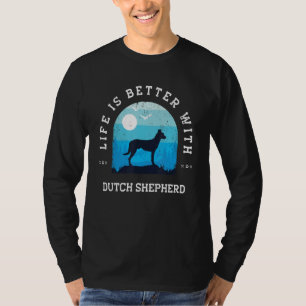 Leben besser Niederländischer Schäferhund 2 Vintag T-Shirt