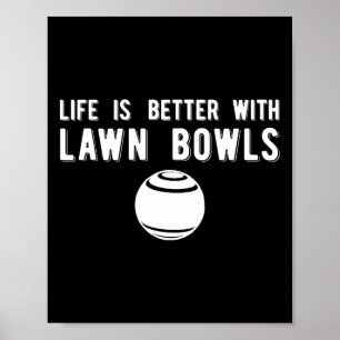 Leben Besser Rasenkegel Rasenkegeln Poster
